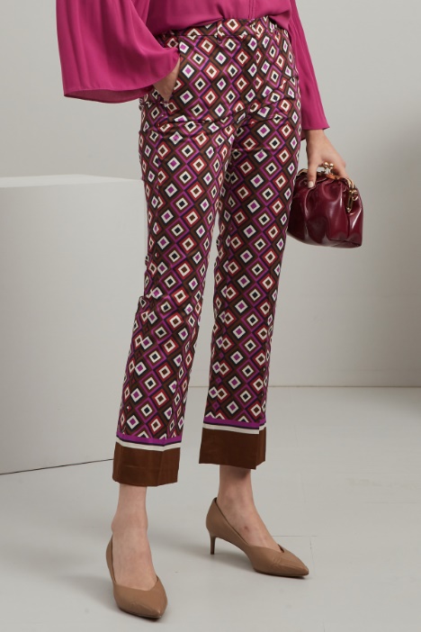 Pantaloni in raso di cotone