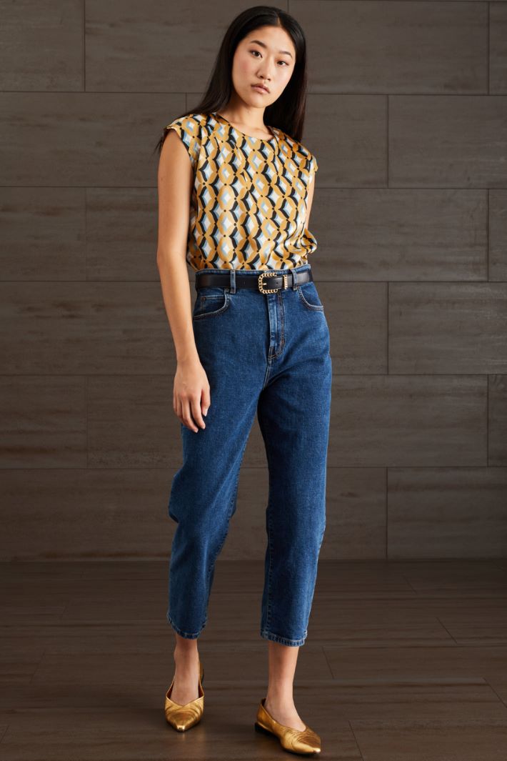 Cropped cotton denim jeans Intrend