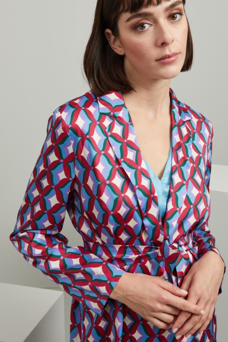 Casacca in twill stampato