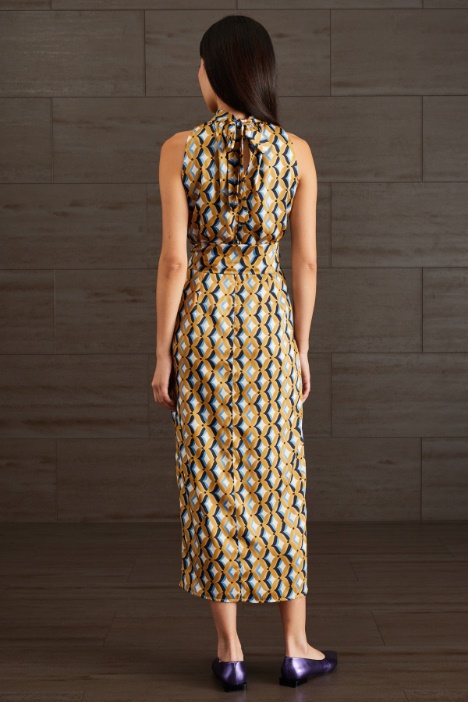 Abito lungo in twill