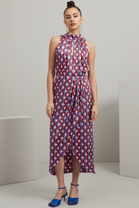 Abito lungo in twill