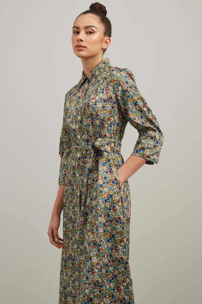 Printed twill chemisier dress Intrend - 2