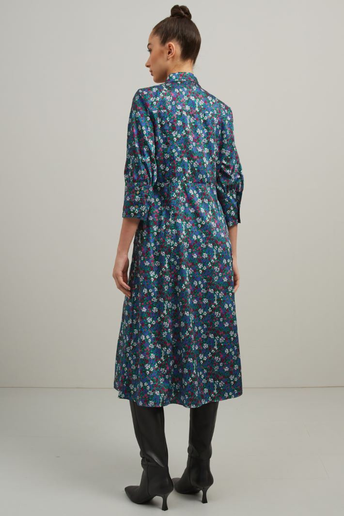 Printed twill chemisier dress Intrend - 2