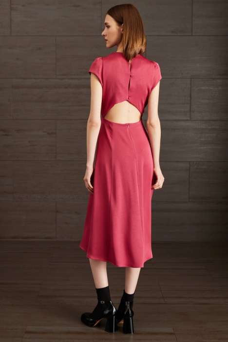 Abito lungo in enver satin