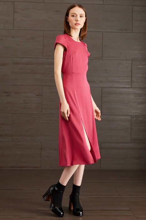 Abito lungo in enver satin