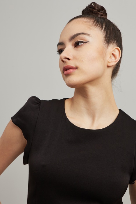 Abito lungo in enver satin