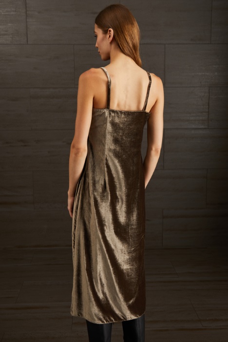 Slip dress in velluto