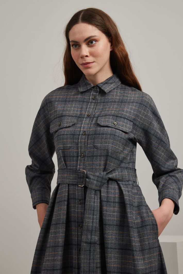 Flannel chemisier dress Intrend - 4