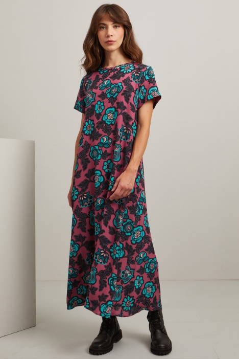 Abito lungo in pura seta