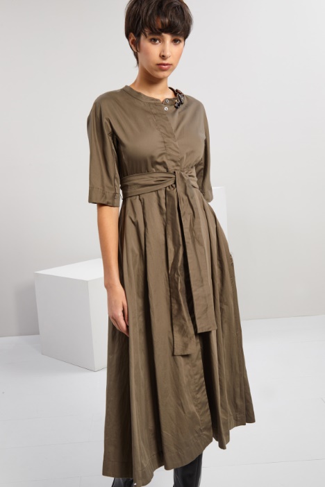 Abito in raso di cotone