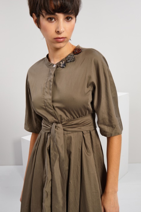 Abito in raso di cotone