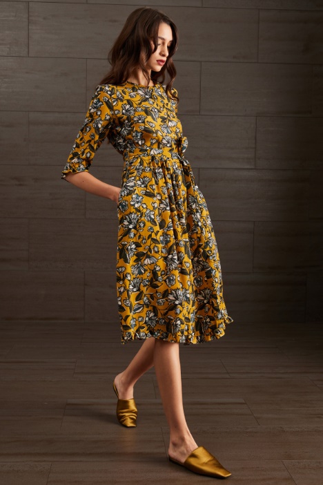 Abito in crêpe de chine