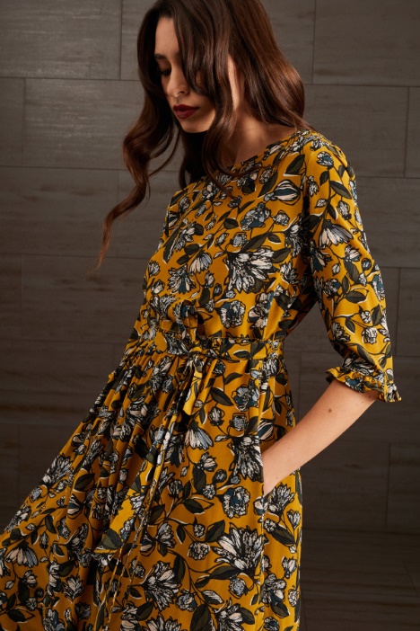 Abito in crêpe de chine