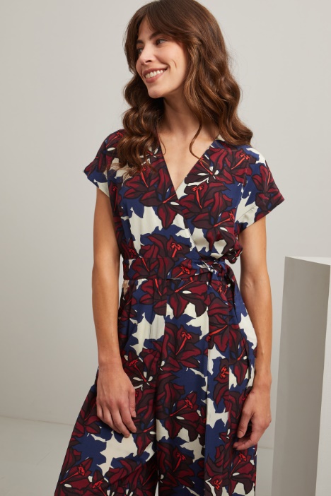 Tuta in crépe de chine di seta