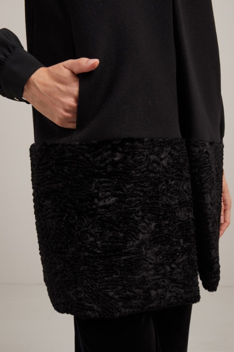 Gilet in panno e velluto