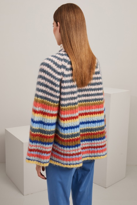 Cardigan morbido in mohair