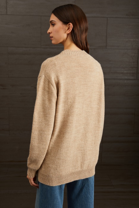 Cardigan in alpaca e lana