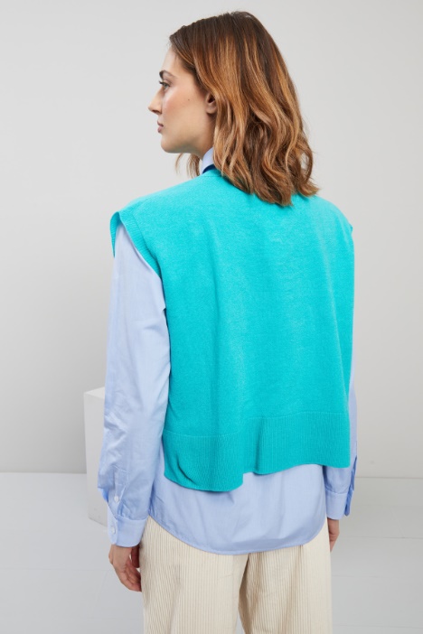 Gilet in lana e cashmere