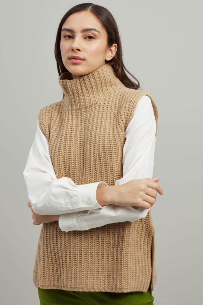 Ribbed wool gilet Intrend - 2