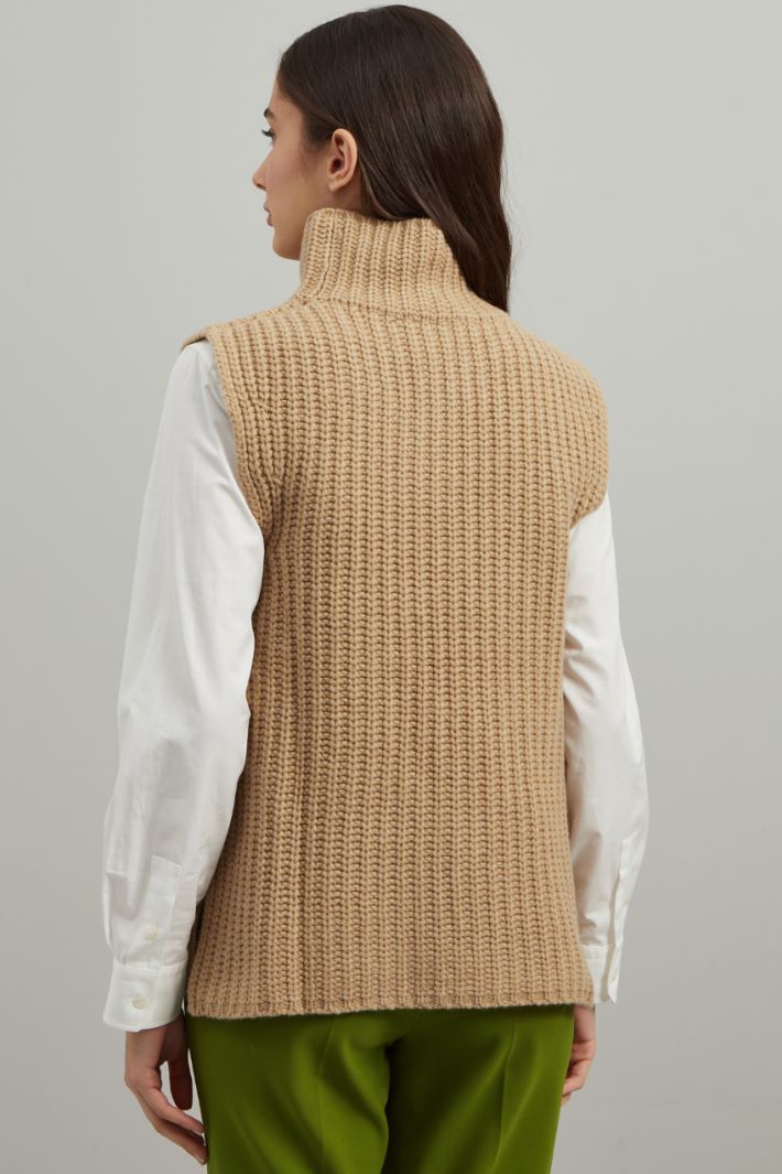 Ribbed wool gilet Intrend - 4