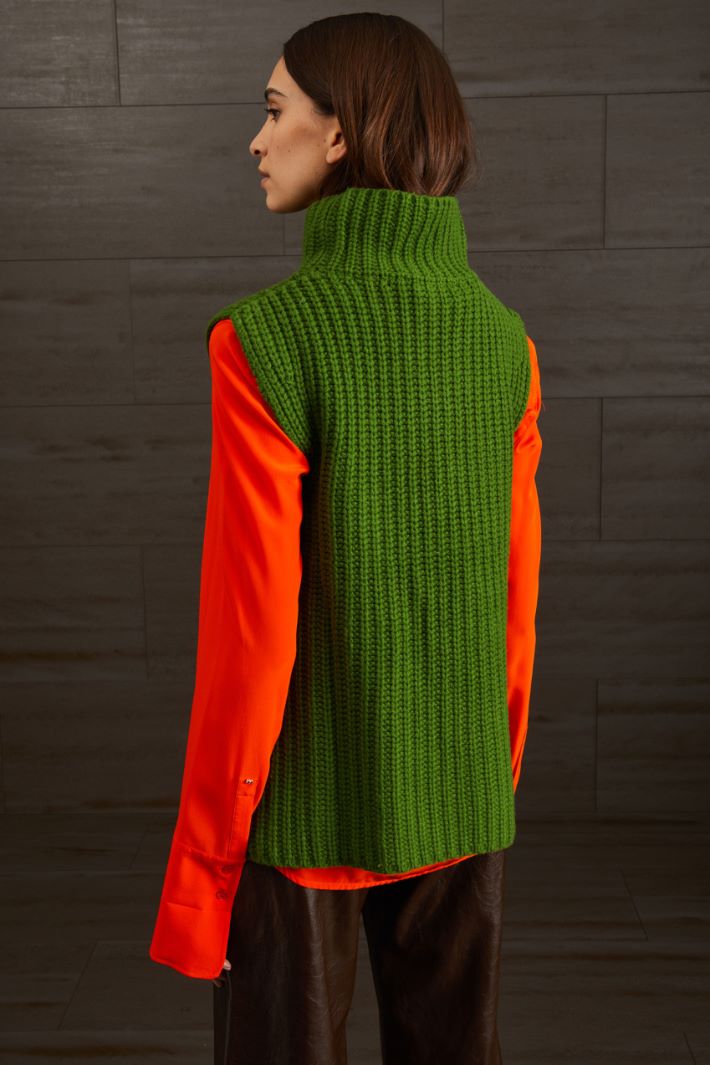 Ribbed wool gilet Intrend - 4