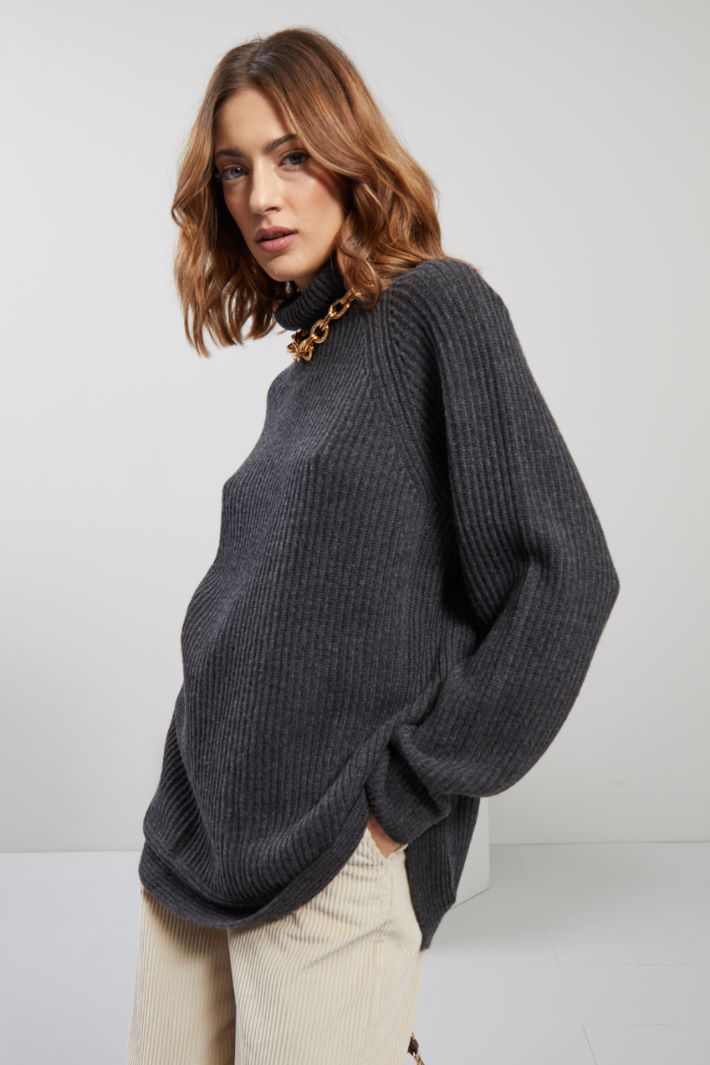 Ribbed turtleneck sweater Intrend - 3