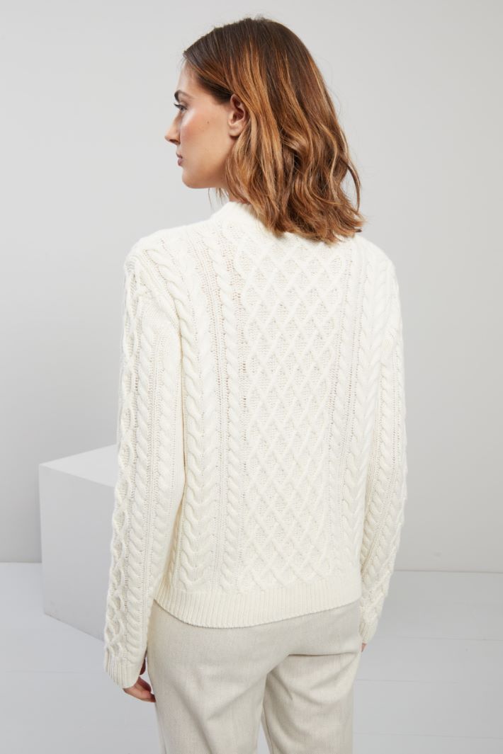 Cable-knit wool sweater Intrend - 2