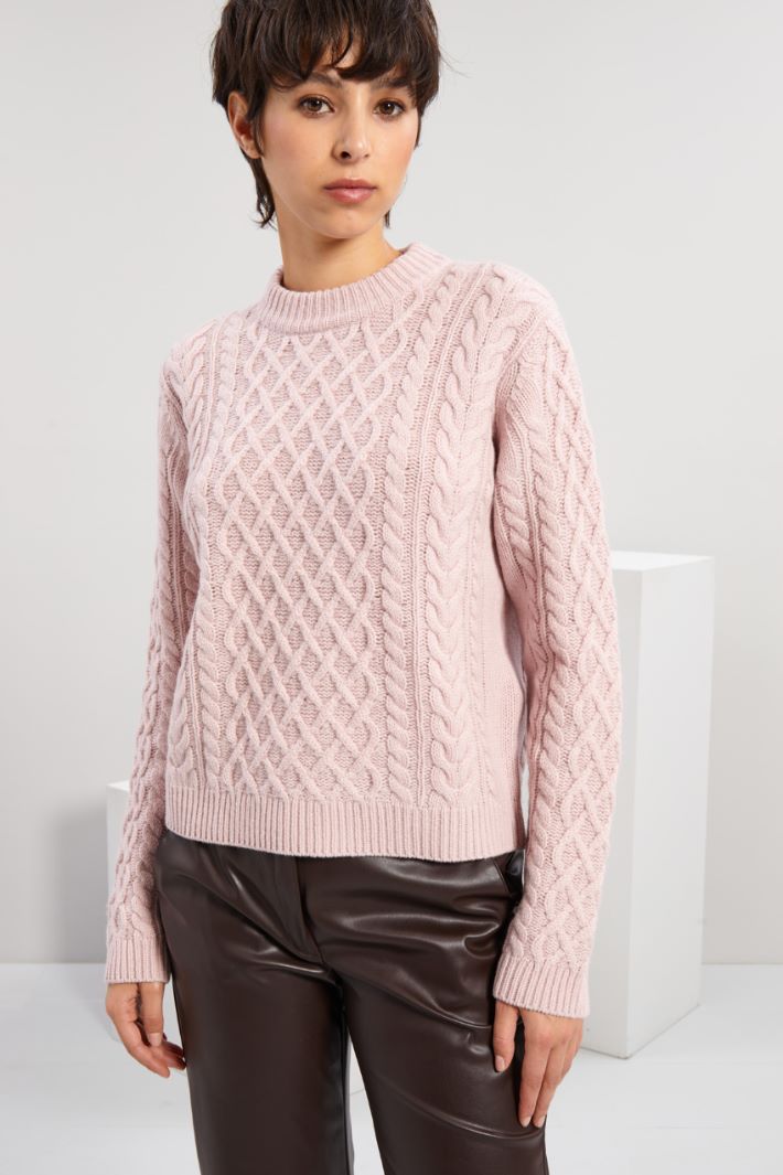 Cable-knit wool sweater Intrend - 3