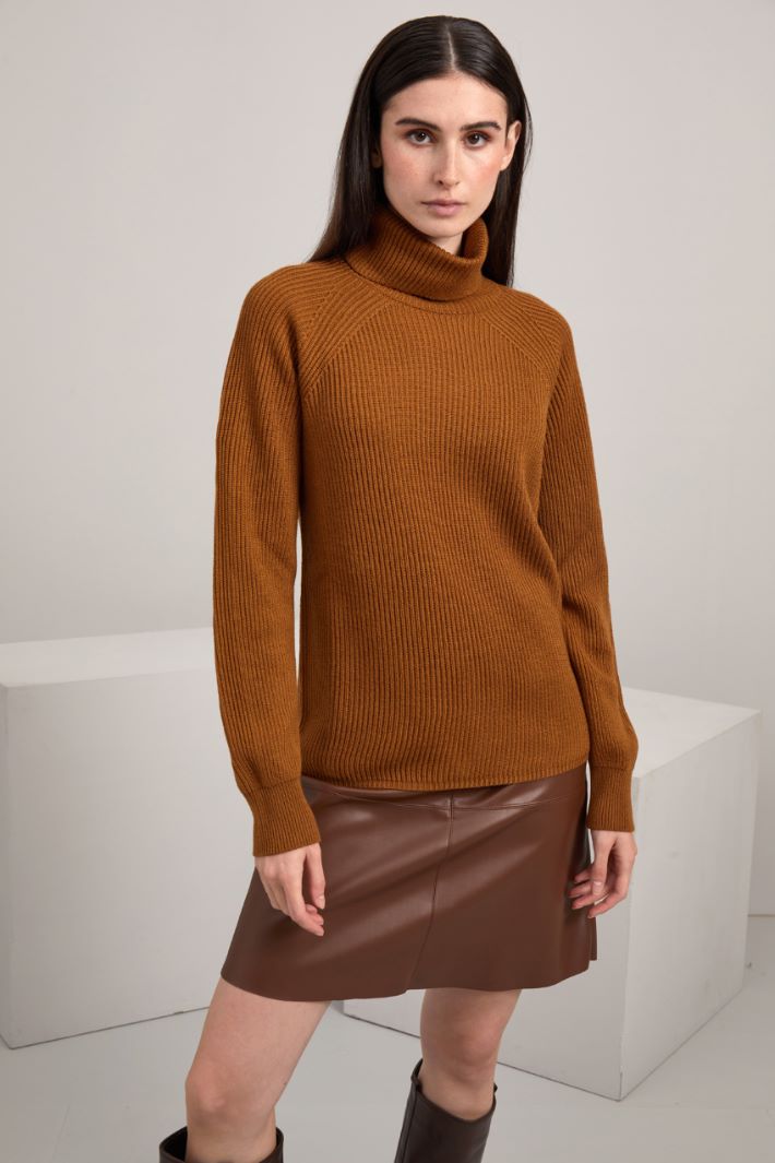 High neck wool sweater Intrend - 2