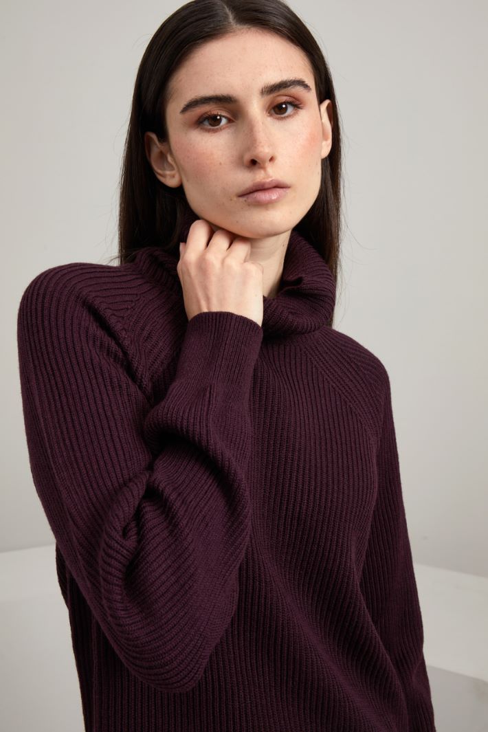 High neck wool sweater Intrend - 3