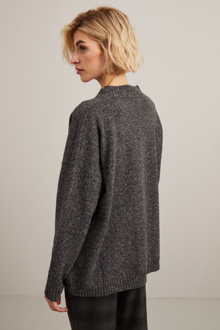 Nubbed wool sweater Intrend - 4