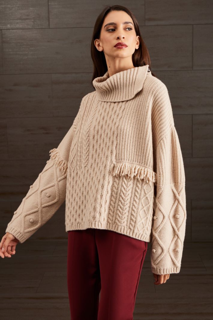 Cable-knit sweater Intrend - 3