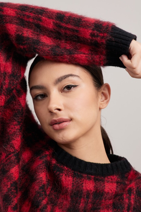 Maglia in mohair tinto filo