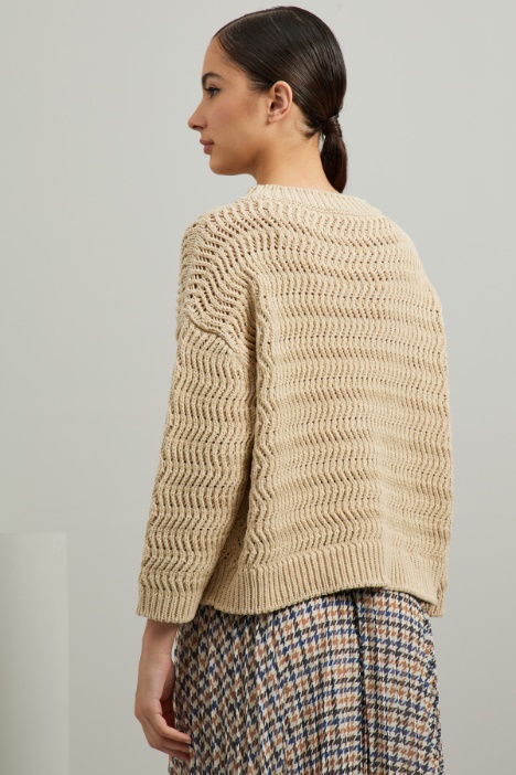 Maglia in cotone a rilievo