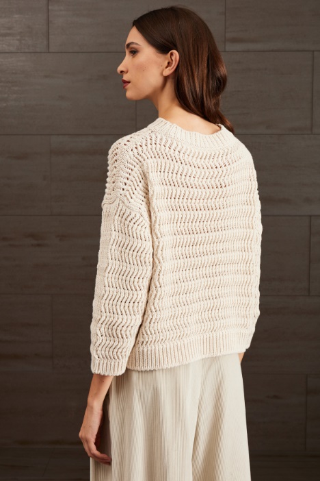 Maglia in cotone a rilievo