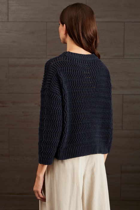 Maglia in cotone a rilievo