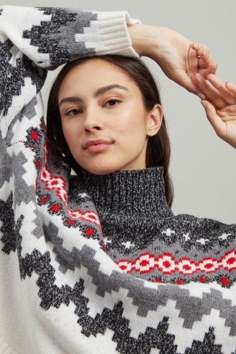 Maglia in lana jacquard