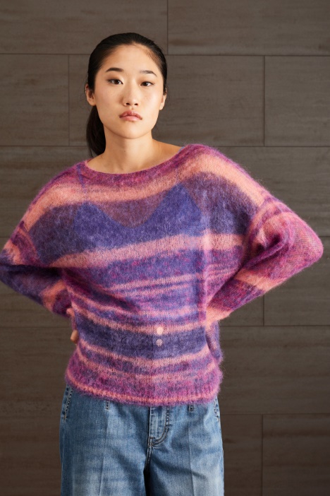 Maglia in mohair e alpaca