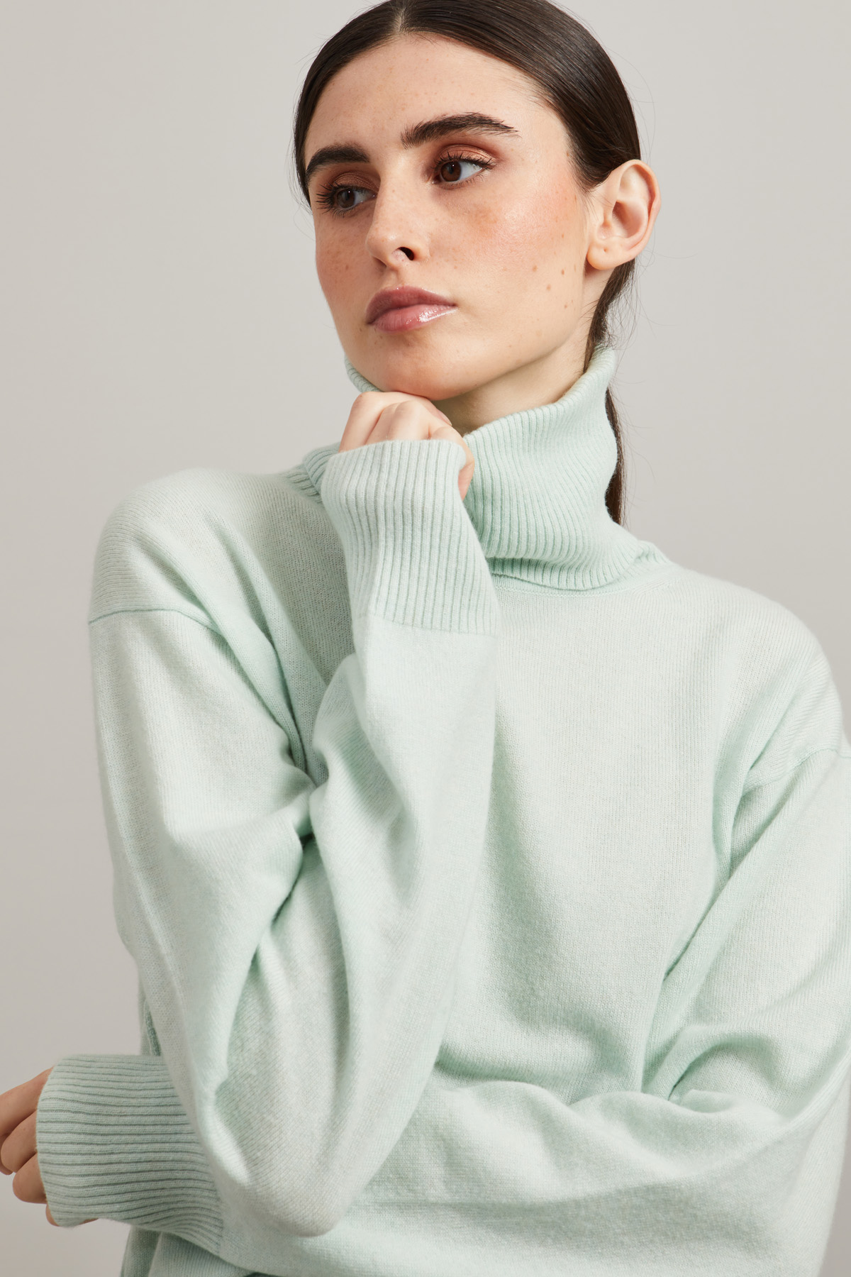 Mint green clearance turtleneck sweater