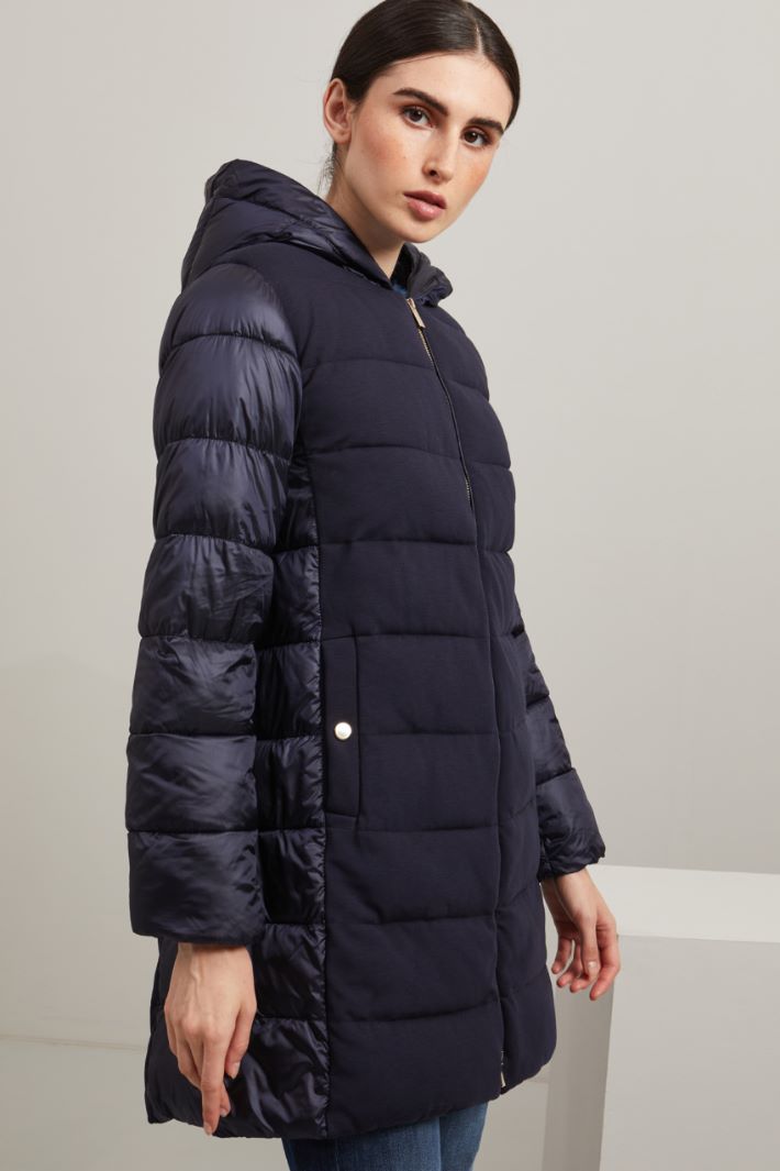 Satin and jersey puffer jacket Intrend - 2