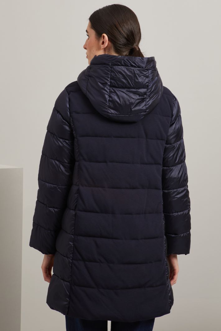 Satin and jersey puffer jacket Intrend - 4