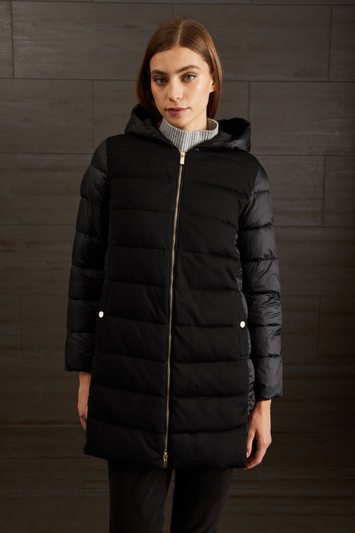 Satin and jersey puffer jacket Intrend - 2