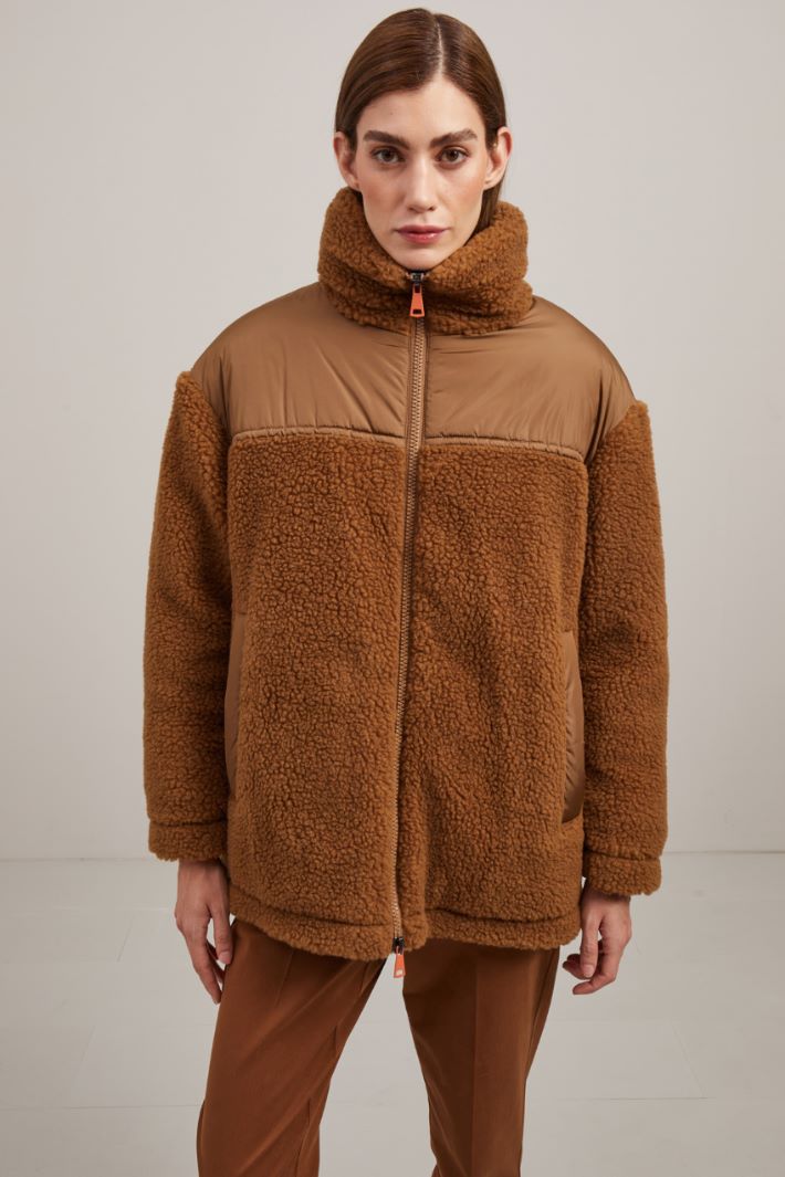 Plush-effect puffer jacket Intrend