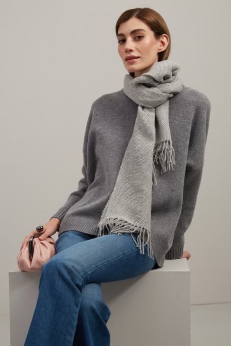 Sciarpa in lana e cotone