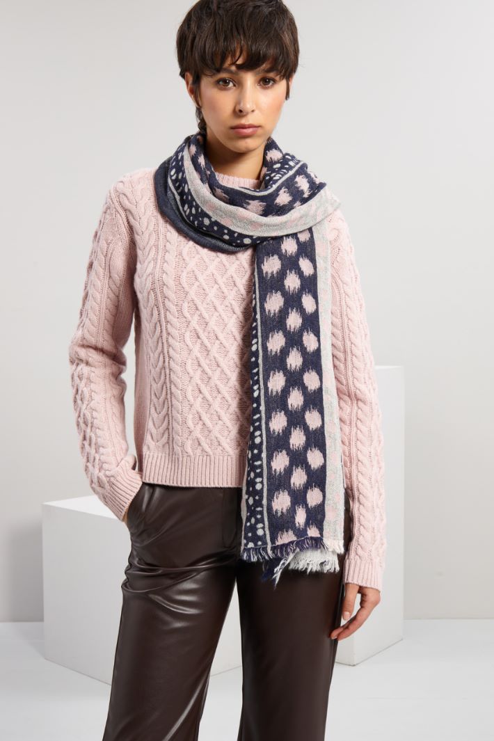 Jacquard canvas scarf Intrend - 2