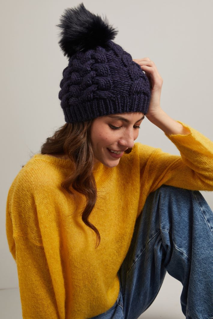 Cable-knit beanie Intrend - 2