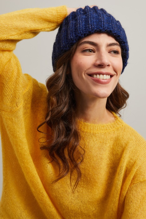 Cuffia in maglia lamè Intrend