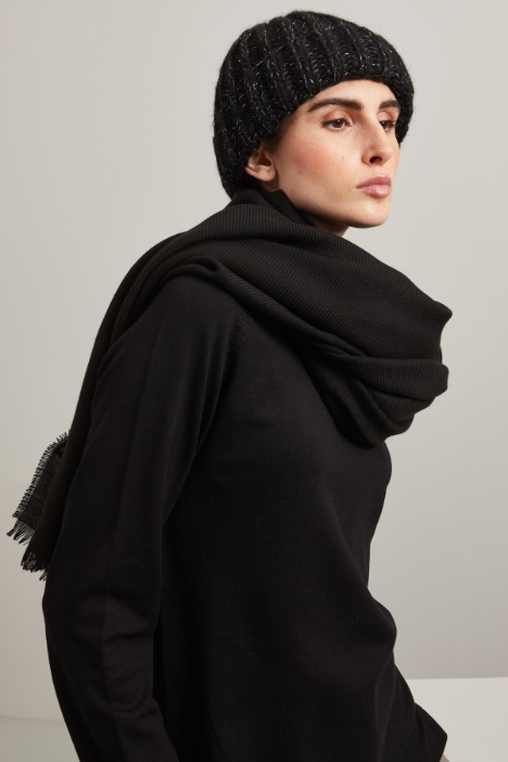 Gorro de punto de lamé