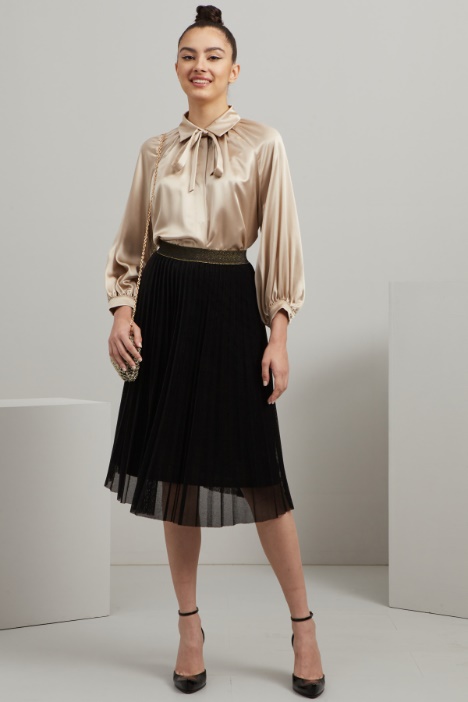 Velvet-effect tulle skirt Intrend