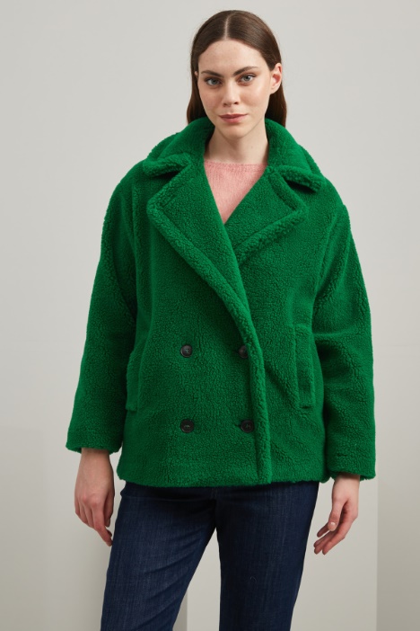 Doppiopetto effetto peluche